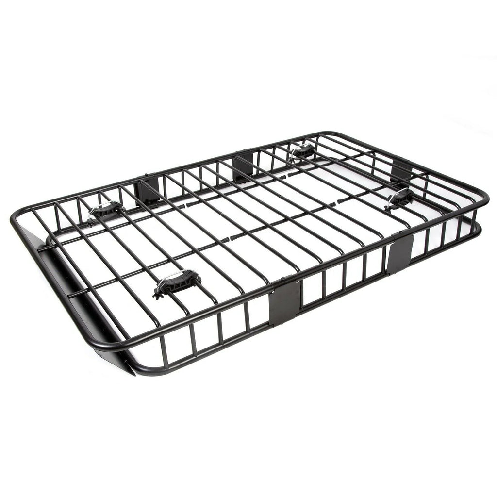 Teledu 64'' Universal Roof Rack w/Extension Cargo SUV Top Luggage Carrier Basket Holder
