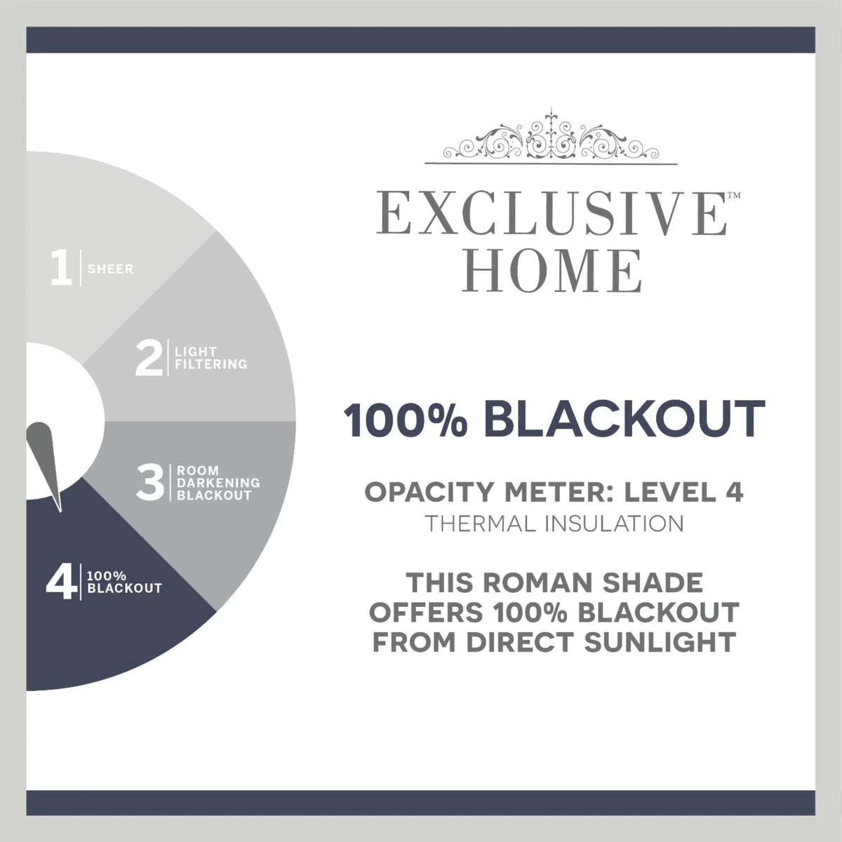 Exclusive Home Bolan Botanical Total Blackout Roman Shade, 23"x 64", Sage