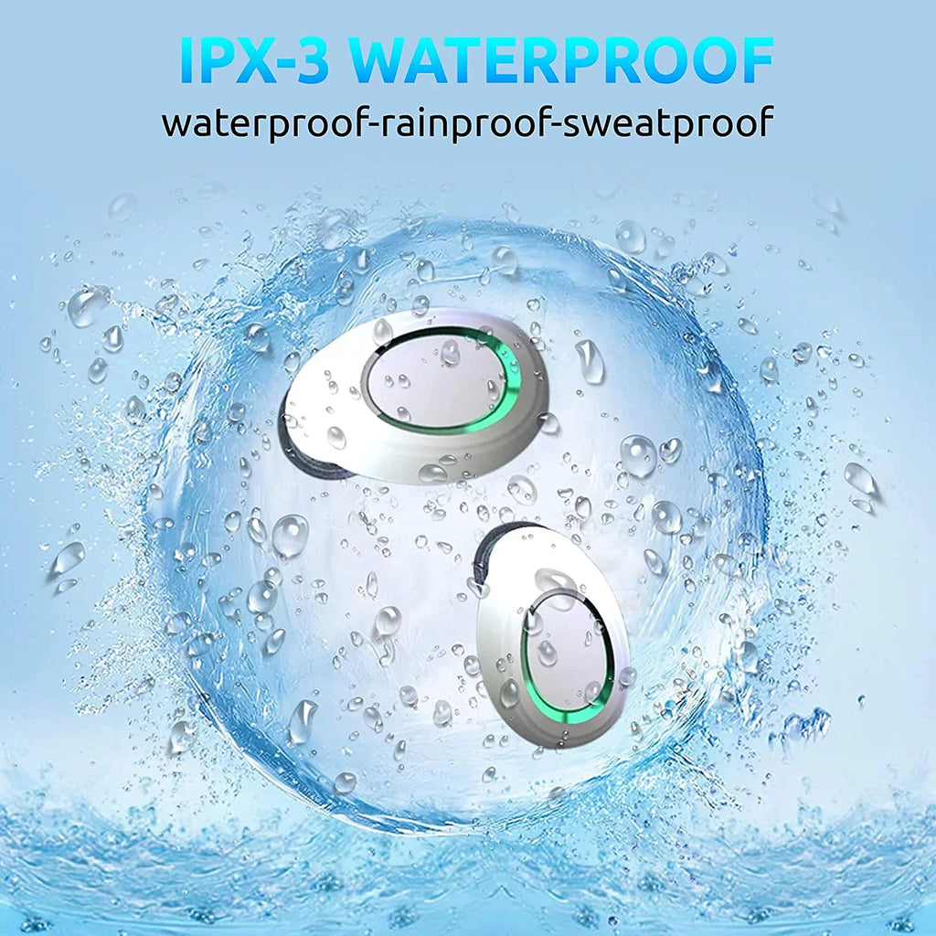 Wireless V5.1 PRO Earbuds Compatible with Samsung Galaxy S22+/ 5G/Plus/Ultra IPX3 BlueTooth Touch Waterproof / Sweatproof / Noise Reduction with Mic (White)