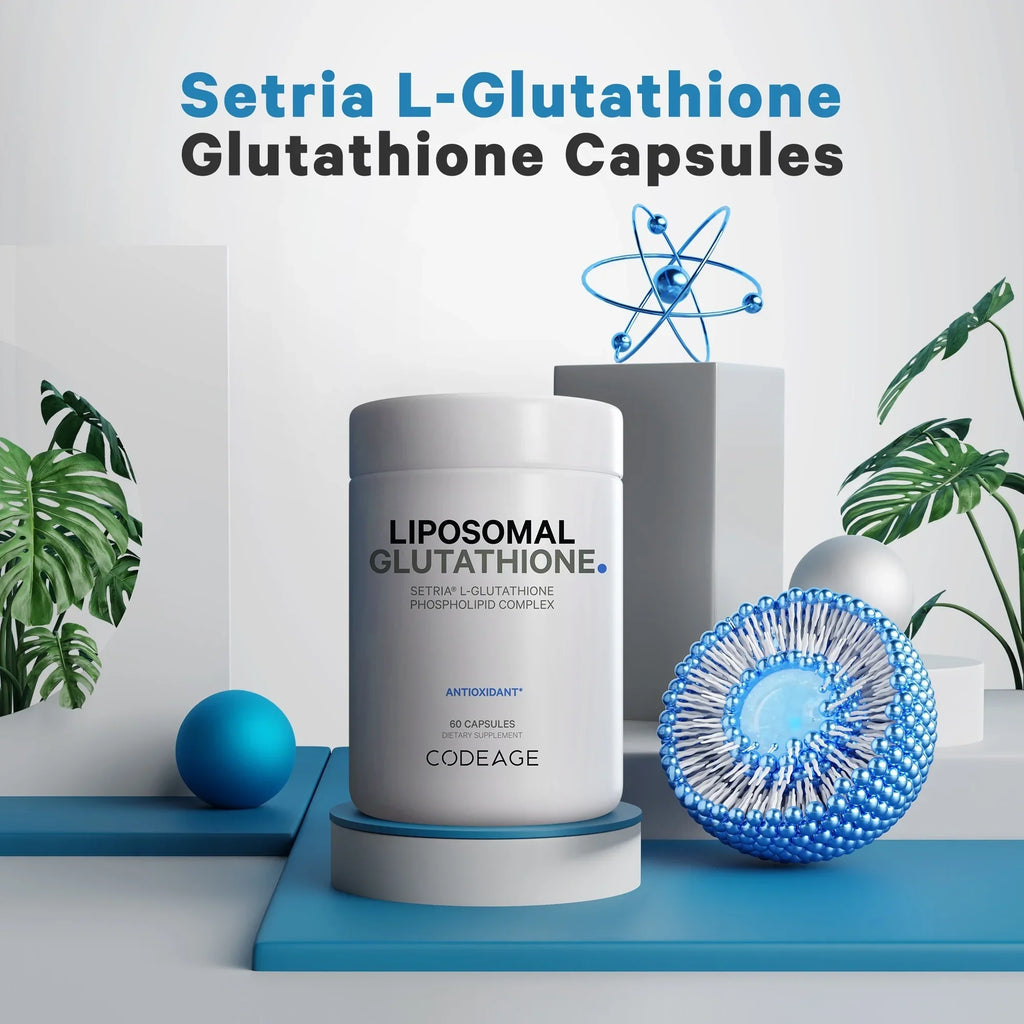 Codeage Liposomal Glutathione, Setria® L Glutathione Capsules, Phospholipid Complex, Vegan, Non-GMO, 60 ct