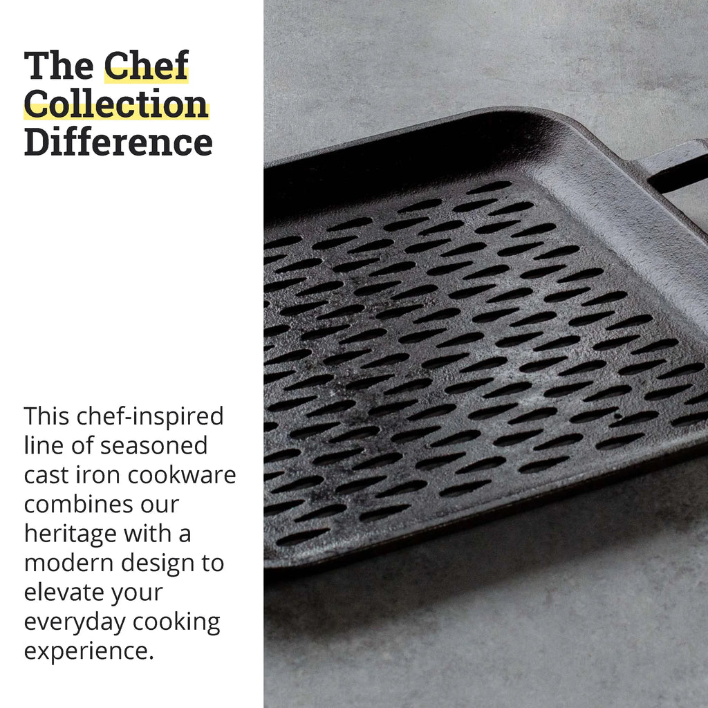 Lodge LC11SGT 11 inch Cast Iron Square Grill Topper