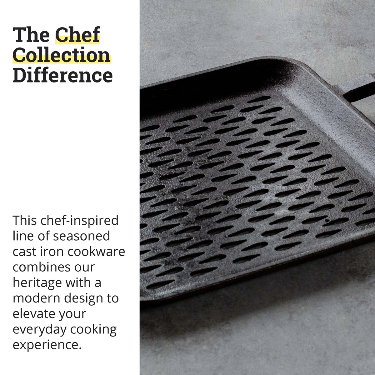 Lodge LC11SGT 11 inch Cast Iron Square Grill Topper