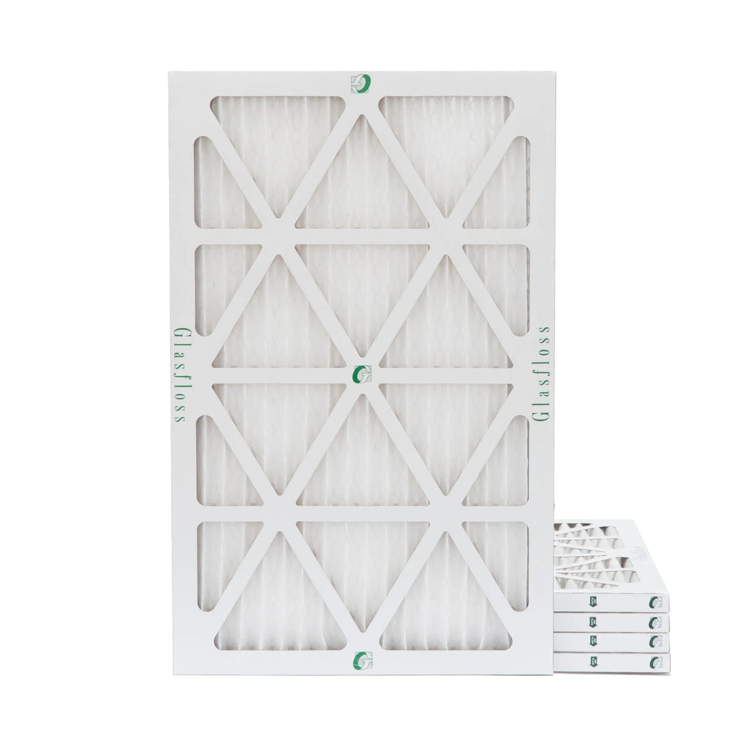 16x25x1 MERV 10 Pleated HVAC Air Filters by Glasfloss. ( Quantity 5 ) Exact Size: 15-1/2 x 24-1/2 x 7/8