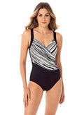 Miraclesuit Women's Slimming Tummy Control Underwire One pc Swimsuit,Black, 10