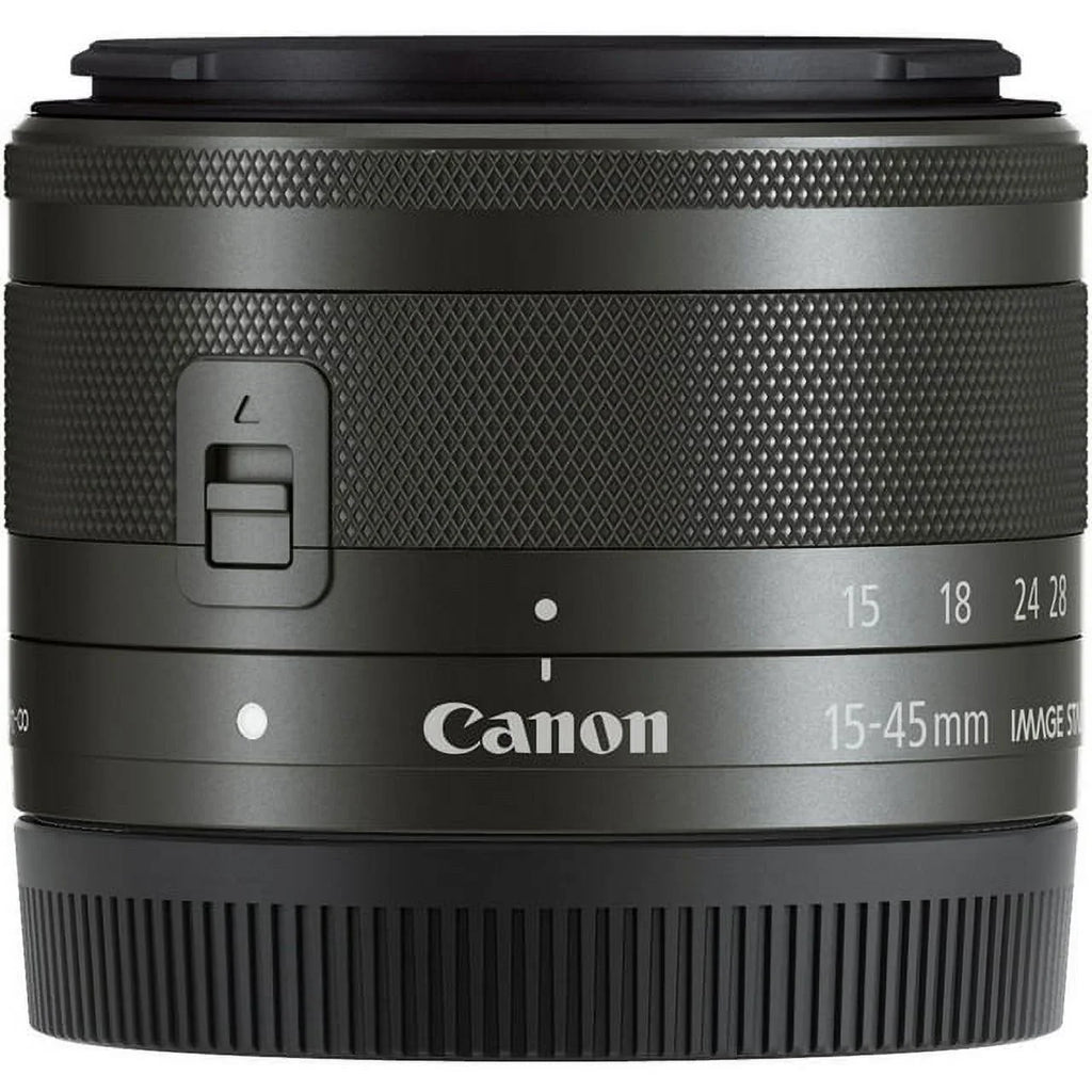 Canon EF-M 15-45mm f/3.5-6.3 IS STM Lens (Graphite) - DealExpo Advanced Bundle