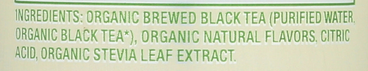 Zevia Organic Caffeine Free Lemon Sweetened Black Tea, 12 Fluid Ounce -- 12 per Case.