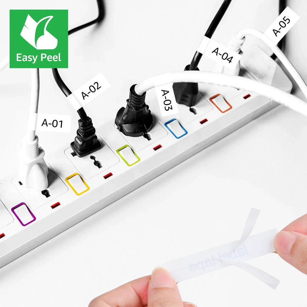 GREENCYCLE 50PK Compatible for Brother P-touch 12mm x 8m Black on White TZ TZe TZ-FX231 TZe-FX231 TZe-231 TZ-231 Flexible ID Cable Wire Label Tape