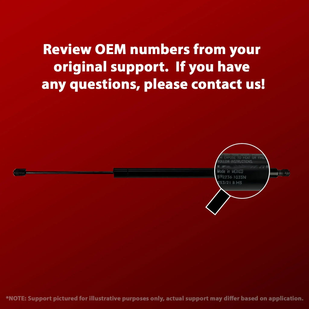 Qty 2 Pm2026 Trunk Lift Supports W/O Spoiler. Gas Shock - 2002 2003 2004 2005 2006 2007 2008 2009 2010 2011 2012 2013 2014 2015 2016 2017 2018 2019 2020 2001 Lift Supports Depot PM2026-a