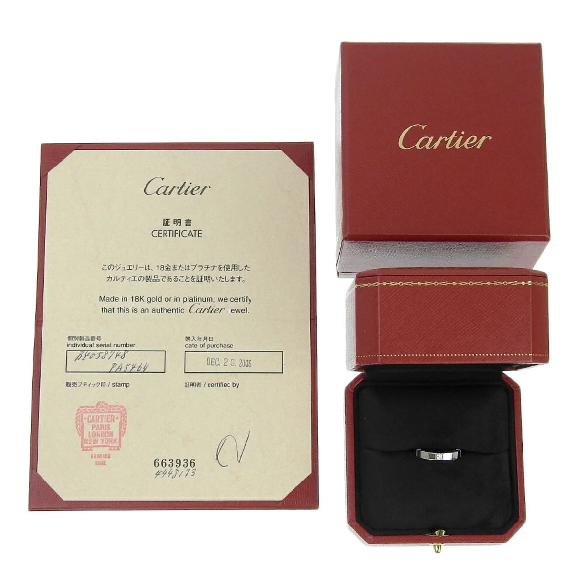 Pre-Owned Cartier CARTIER Lanieres Ring 1P Diamond K18 White Gold x Approx. 5.8g Women's I220823087 (Good)
