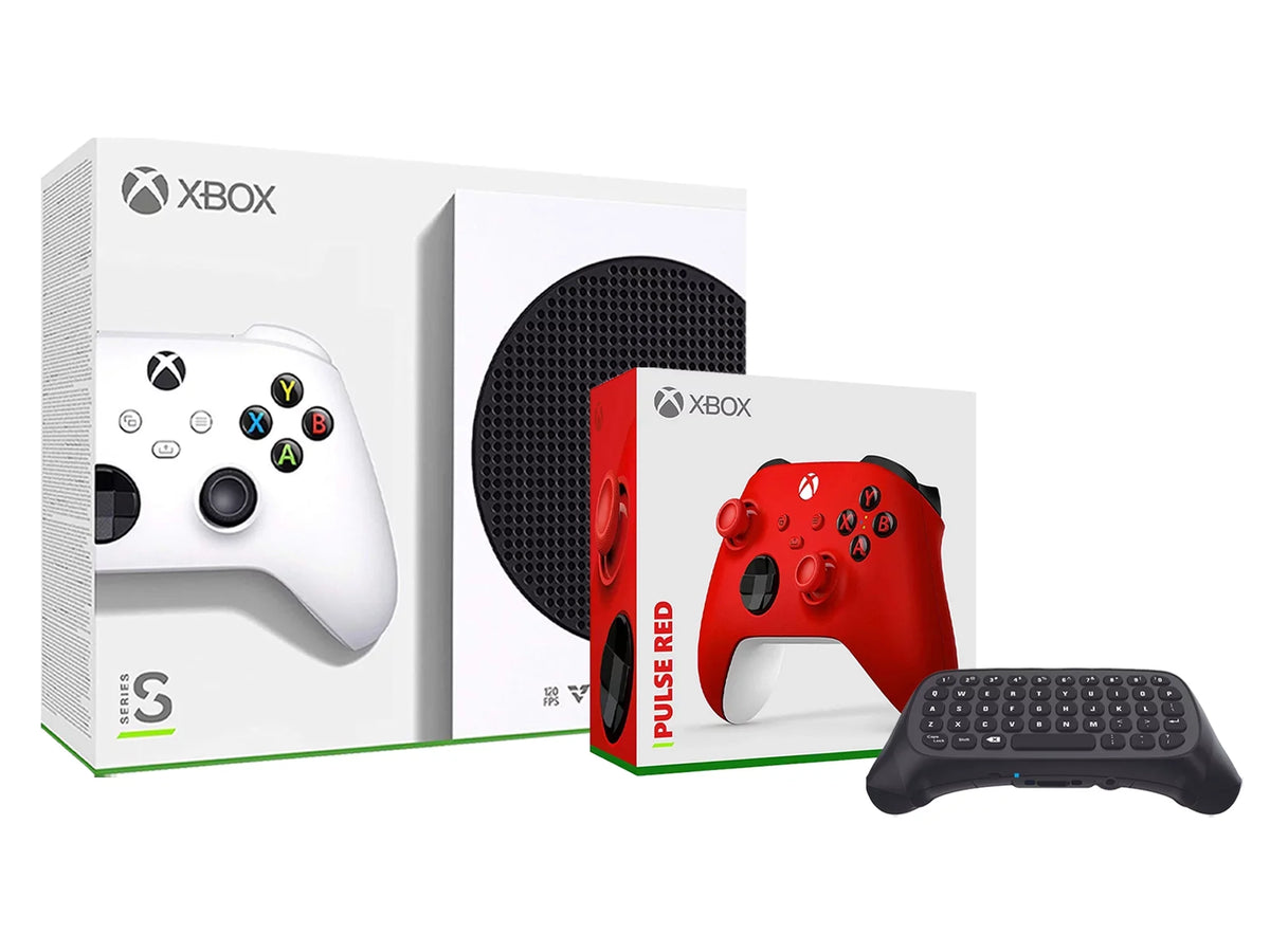 Microsoft Xbox Series S 512GB All-Digital Console with Extra Pulse Red Controller and Wireless Controller Keypad