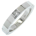 Pre-Owned Cartier CARTIER Lanieres Ring 1P Diamond K18 White Gold x Approx. 5.8g Women's I220823087 (Good)