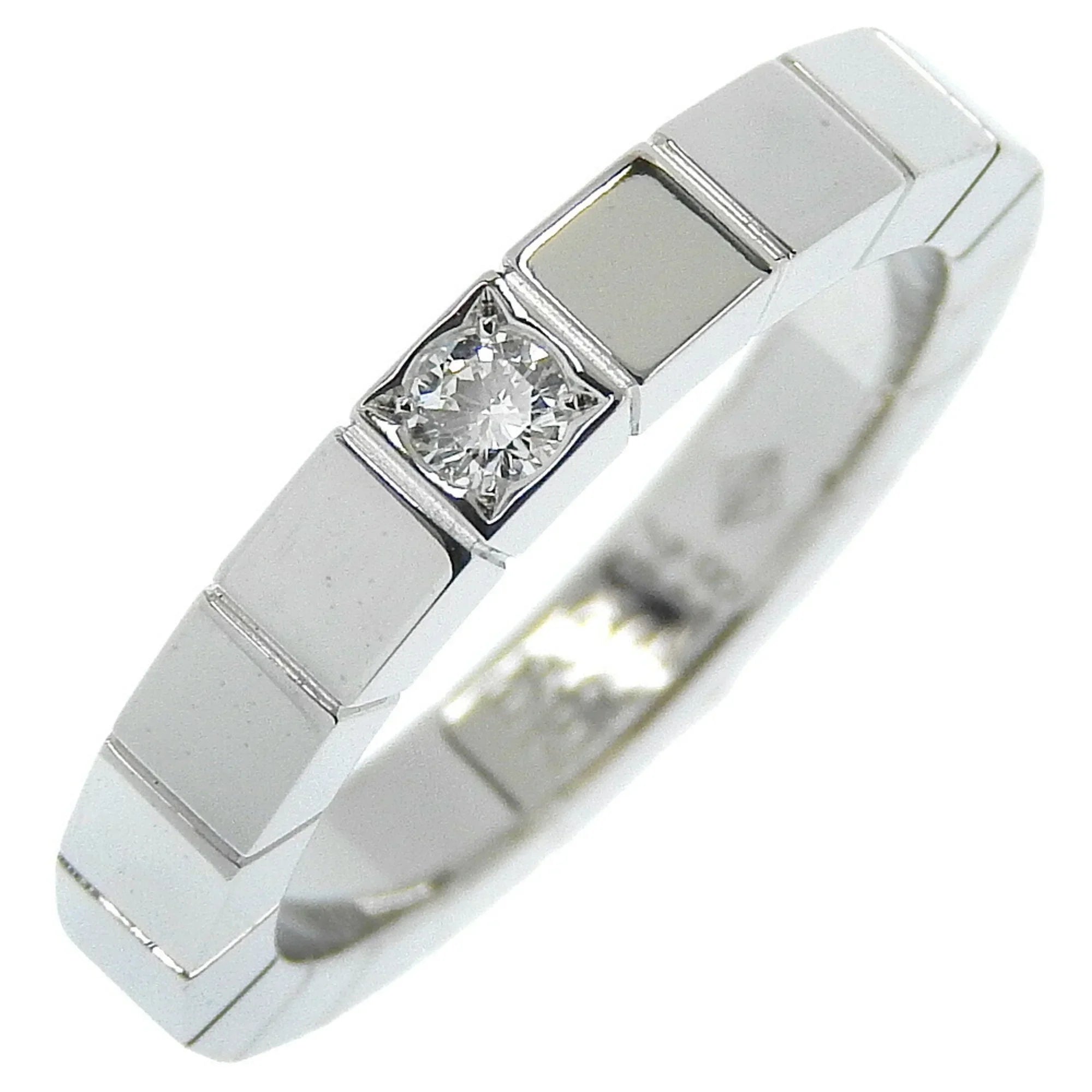 Pre-Owned Cartier CARTIER Lanieres Ring 1P Diamond K18 White Gold x Approx. 5.8g Women's I220823087 (Good)