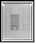 Historic Framed Print, [Two office buildings for B.F. Saul, 15th Street, N.W. (lots 69 and 10, square 218), McPherson Square, Washington, D.C. Front elevation] - 2, 17-7/8" x 21-7/8"