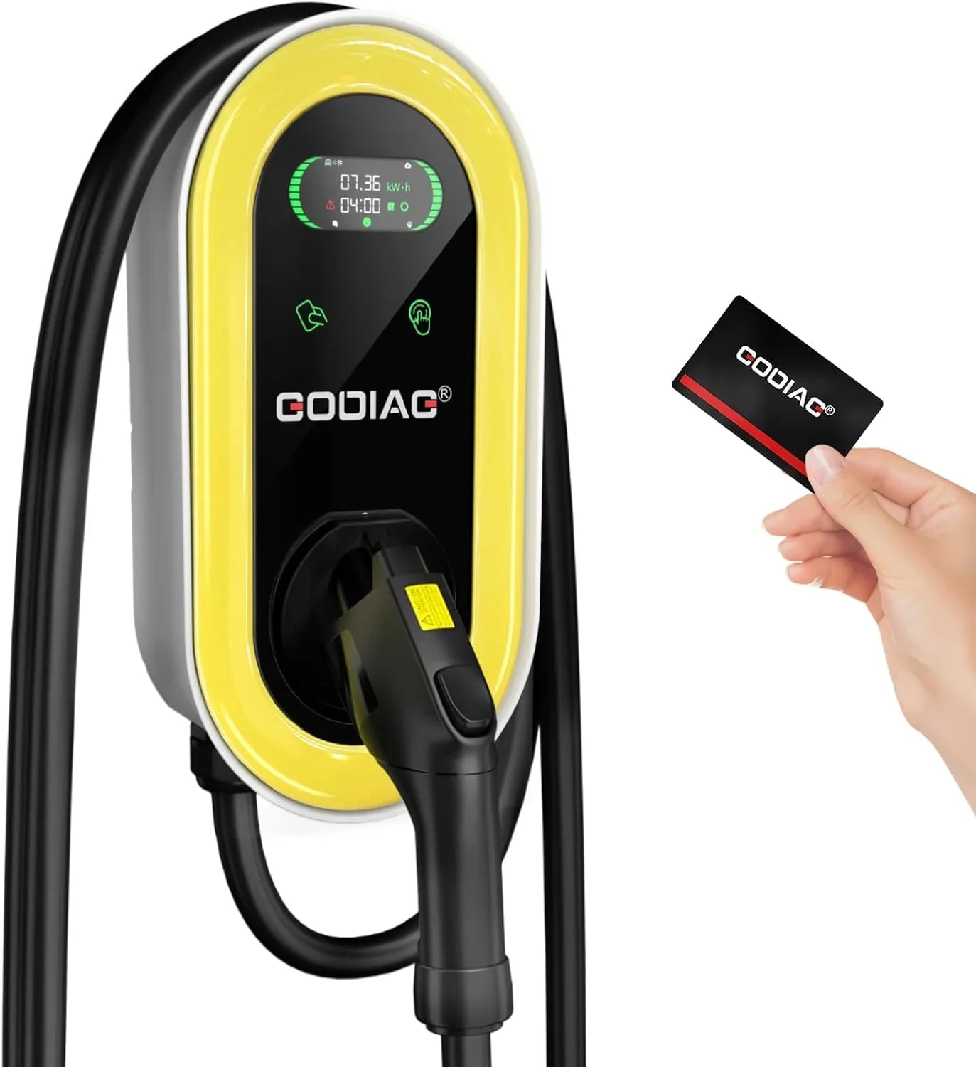 GODIAG Hardwired Level 2 EV Charger, 40Amp/9.6kw 240V Wall-Mount Indoor Outdoor Electric Car Fast Home Charging Station with 25ft Cable