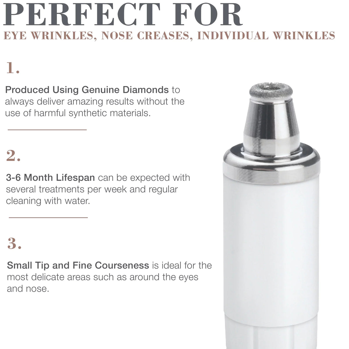 Trophy Skin Microdermabrasion Precision Diamond Tip Accessory for MicrodermMD MiniMD and RejuvadermMD Exfoliation Beauty Device Systems