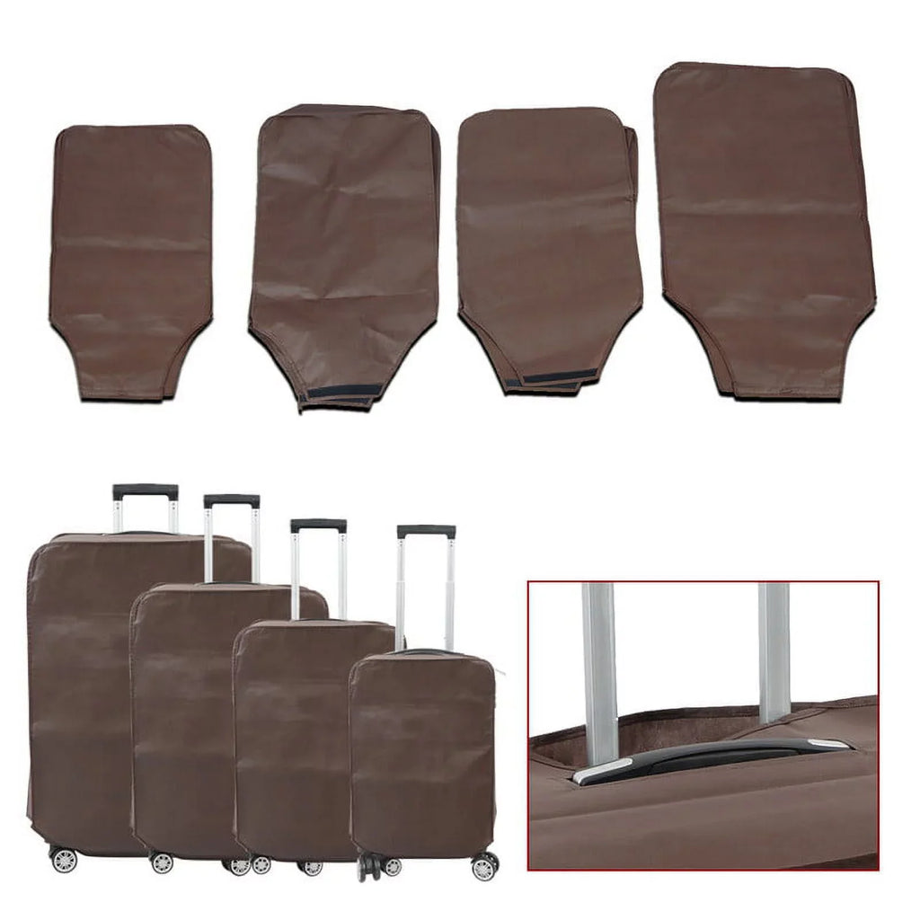 4 Piece Hardshell Luggage Sets,Travel Suitcase,Carry On Luggage with Spinner Wheels Free Cover&Hanger Inside rose gold
