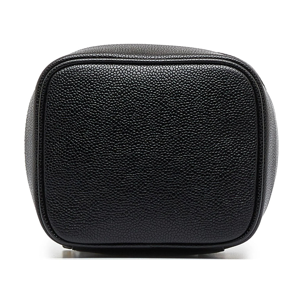 Pre-Owned Authenticated Chanel CC Caviar Vanity Bag Leather Black Unisex (Good)