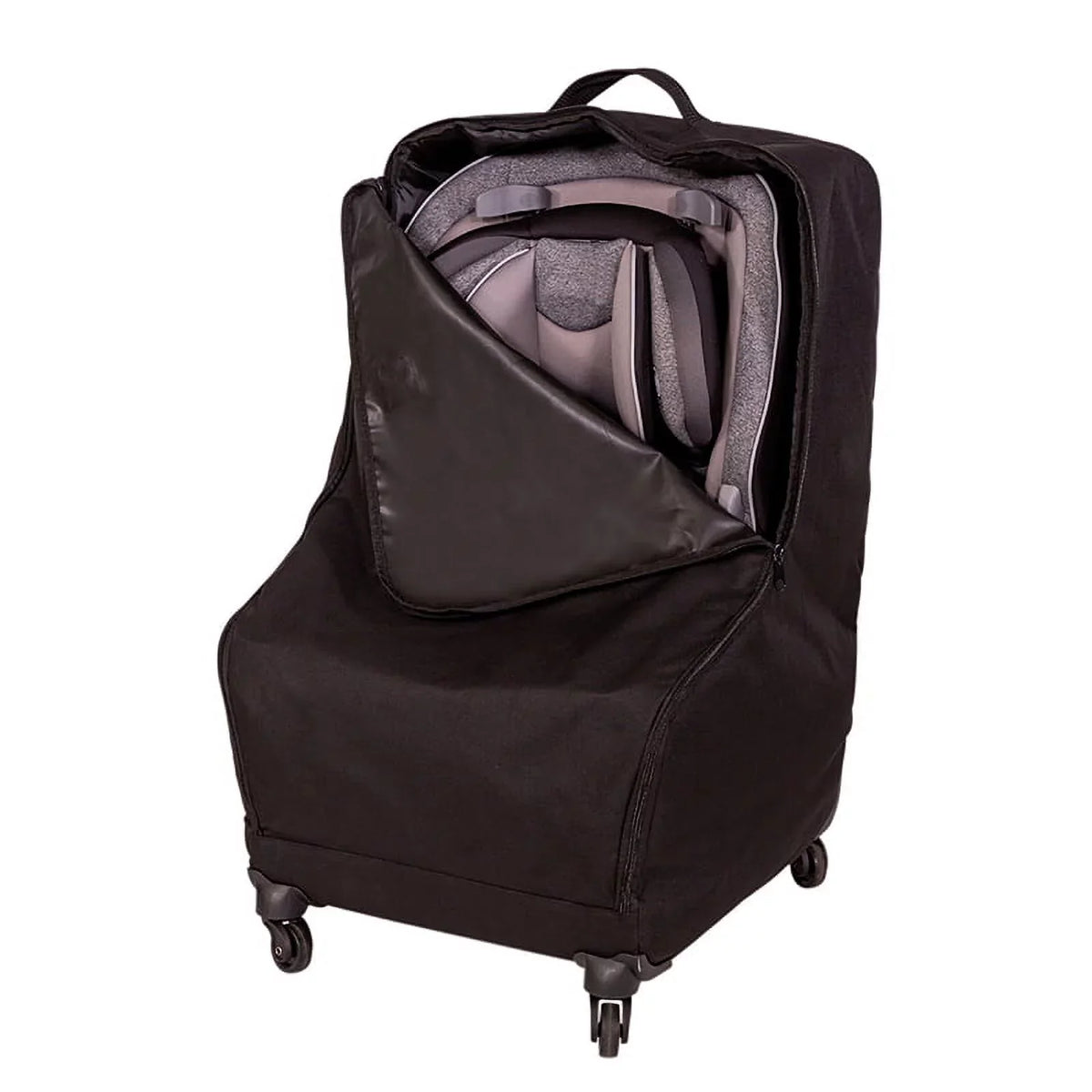 J.L. Childress Spinner Wheelie Deluxe Padded Car Seat Travel Bag and Carrier, Black