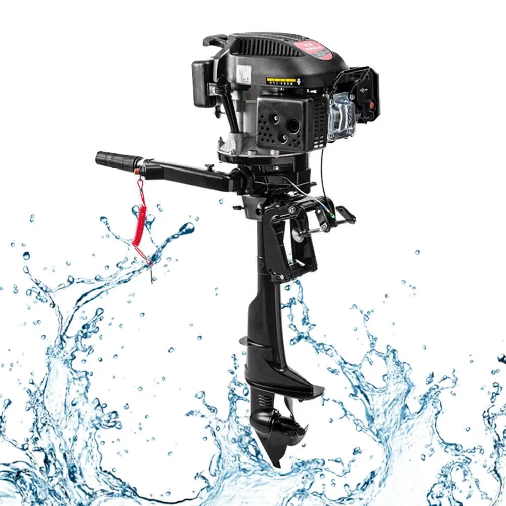 Miumaeov 6HP 4 Stroke Outboard Motor Boat Engine Air Cooling System Fishing Boat Motor