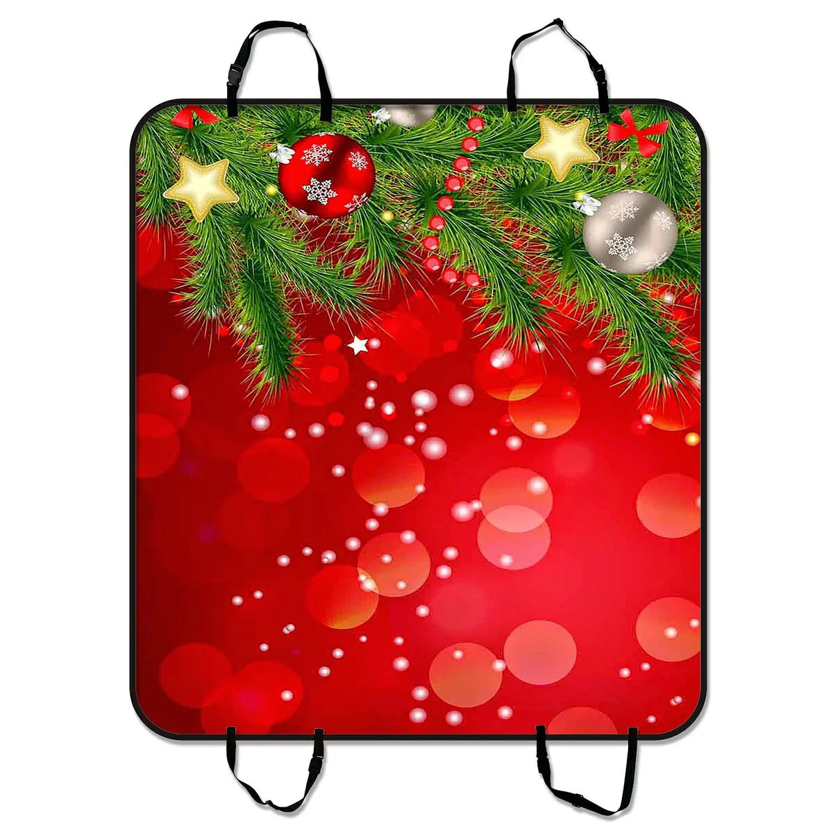 GCKG Merry Christmas pattern Pet Car Seat Cover Dog Car Seat Mat Hammock Cargo Mat Trunk Mat For Cars Trucks and SUV 54x60 inches