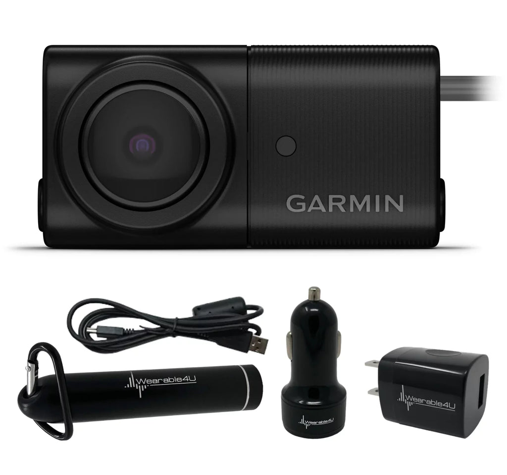 Garmin BC 50 with Night Vision – Wireless Backup Camera, NightGlo Illumination, 160-degree Lens, Weather-Resistant, 50ft Range for Trucks, RVs and Trailers with Wearable4U Power Pack Bundle