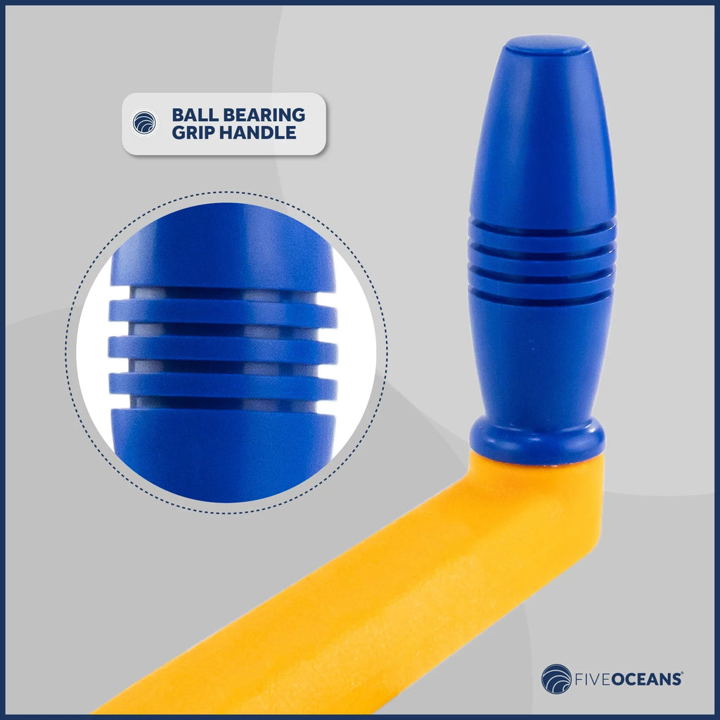 Five Oceans 8" Sailboat Winch Handle, 2-Pack Universal Floating Winch Handle, Lock�in Mechanism, Orange and Blue, Lightweight and Strong, Fiberglass Reinforced Plastic - FO86-M2