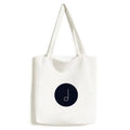 White Music Mim Notes Black Tote Canvas Bag Shopping Satchel Casual Handbag