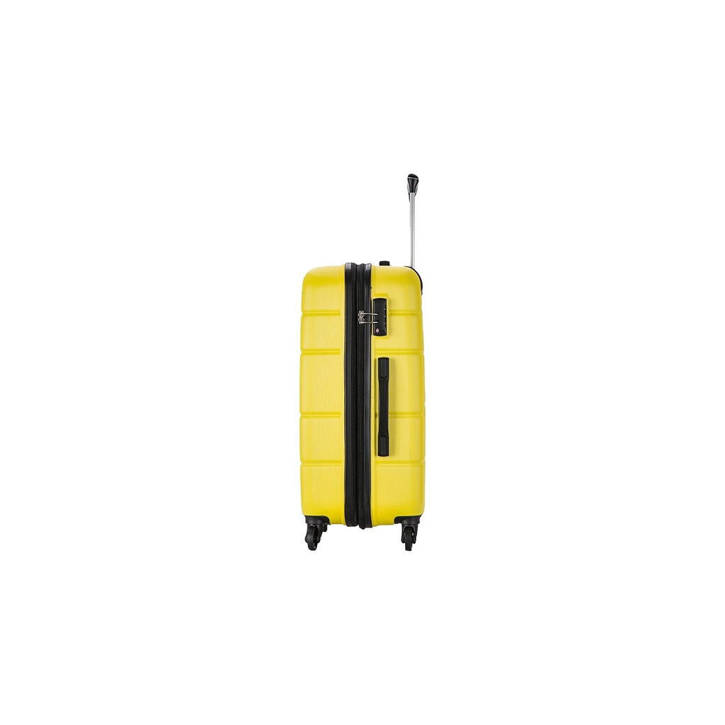 DUKAP RODEZ Plastic 4-Wheel Spinner Luggage Yellow (DKROD00M-YEL)