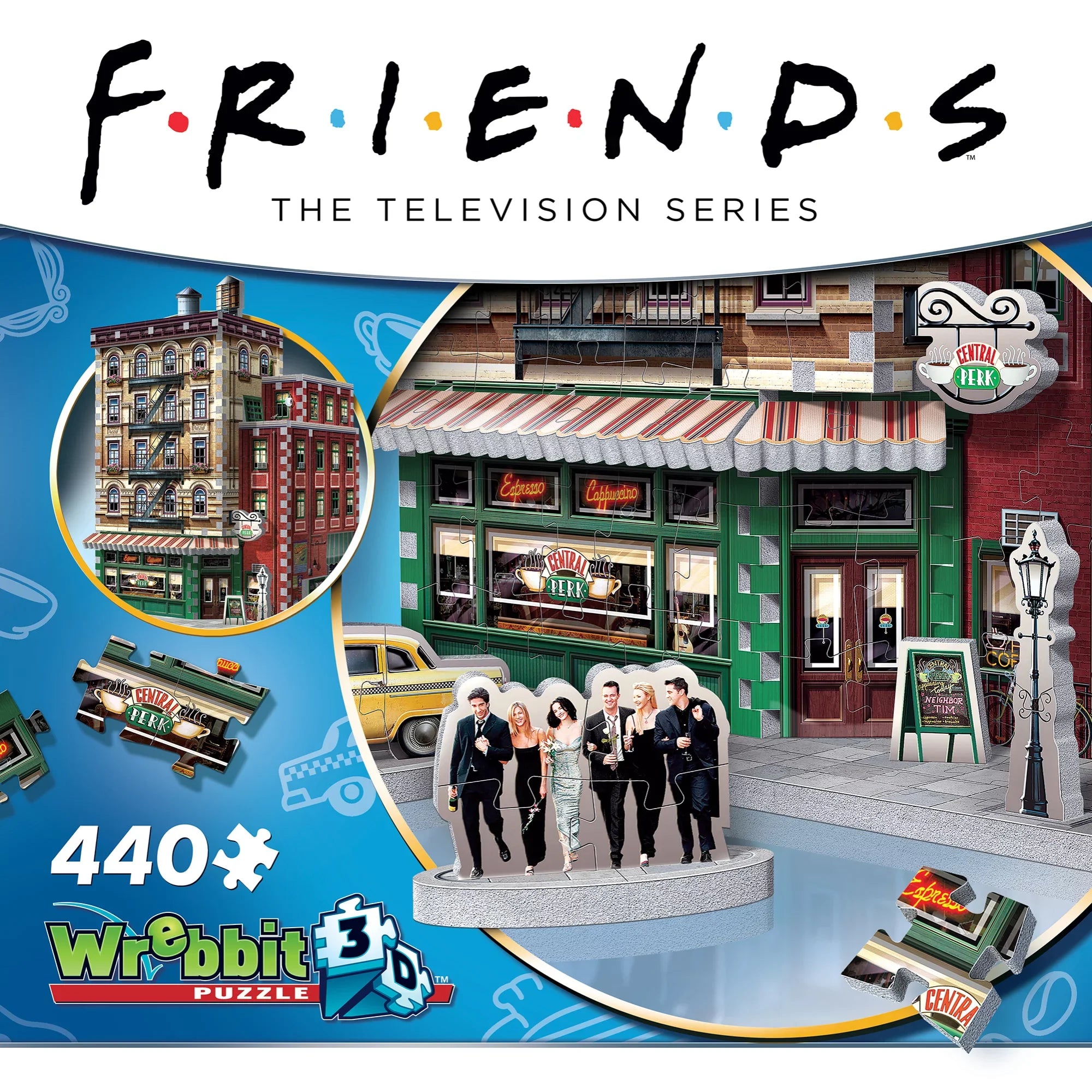 Wrebbit 3D - Friends TV Series Central Perk Coffee Shop 440-Piece 3D Jigsaw Puzzle