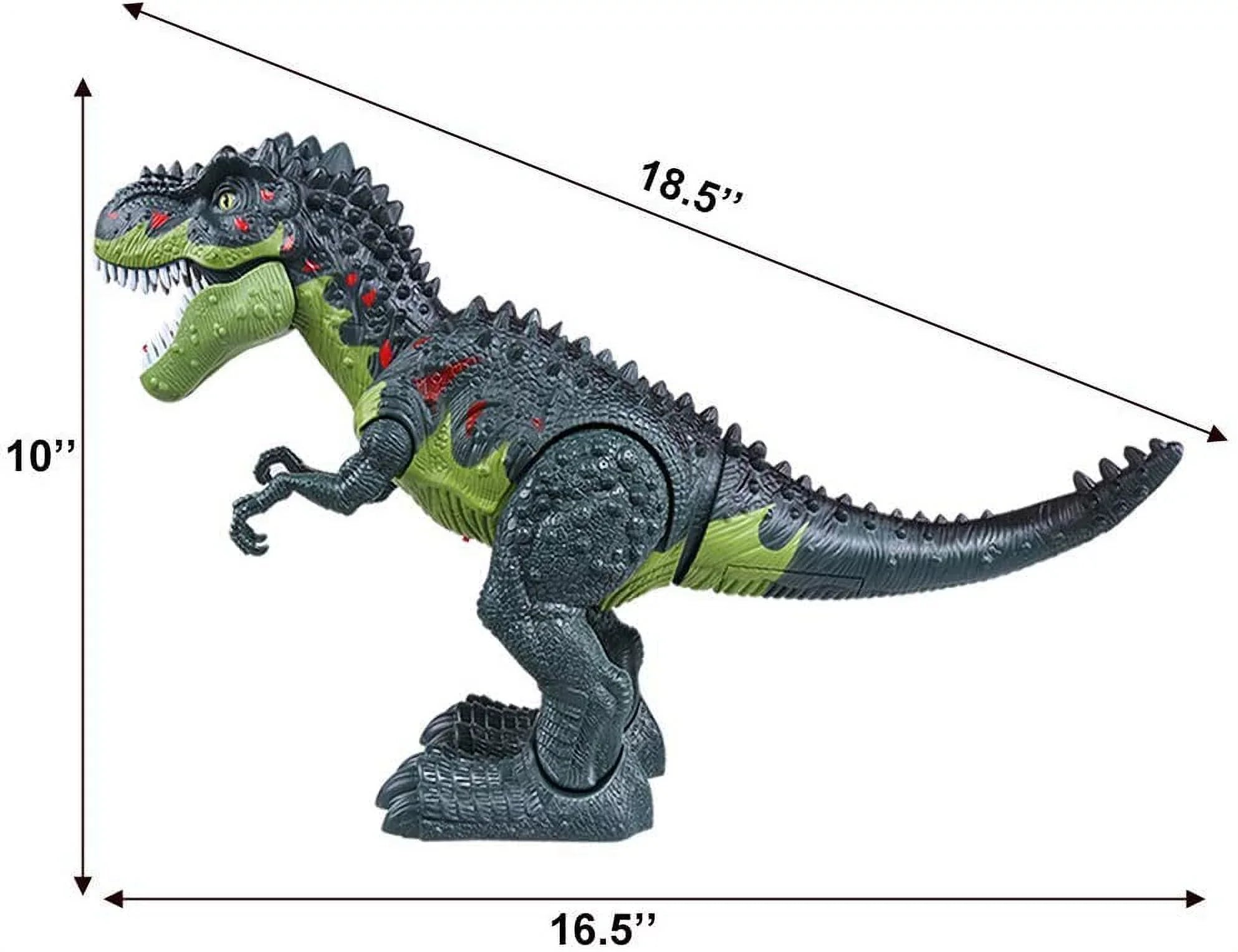 WESPREX Electronic Walking T-Rex: Flame Spray, Water Mist, Laying Eggs, Light Up Eyes, Roaring Sound, Realistic Toy for Kids 3+ Eletronic Walking T-Rex