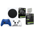 Microsoft Xbox Series S 512GB Digital Console with Extra Wireless Controller - Shock Blue - Surge CHARGEDOCK Dual Charge Base and Powerpack Battery/Charge Cable Bundle with Microfiber Cleaning Cloth