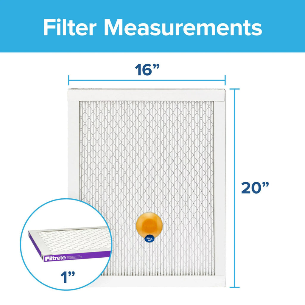 Filtrete by 3M, Smart 16x20x1, MERV 12, Allergen, Bacteria & Virus HVAC Air and Furnace Filter, Captures Allergens, Bacteria, Viruses, 1500 MPR, 4 Filters