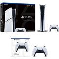PlayStation 5 Digital Slim Console + PlayStation 5 DualSense Wireless Controller - Includes PS5 Console & DualSense Controller - 16GB RAM 1TB SSD - Custom Integrated I/O - Up to 120fps @ 120Hz outp...