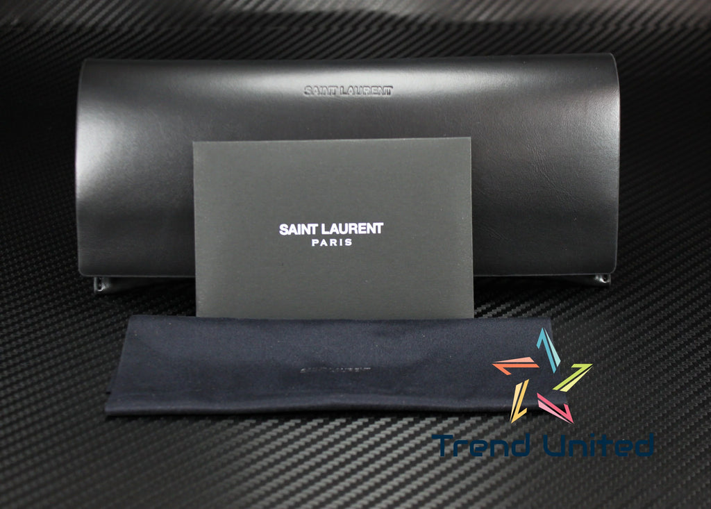SAINT LAURENT SL 455 001 Rectangular Squared Acetate Black 56mm Men's Sunglasses