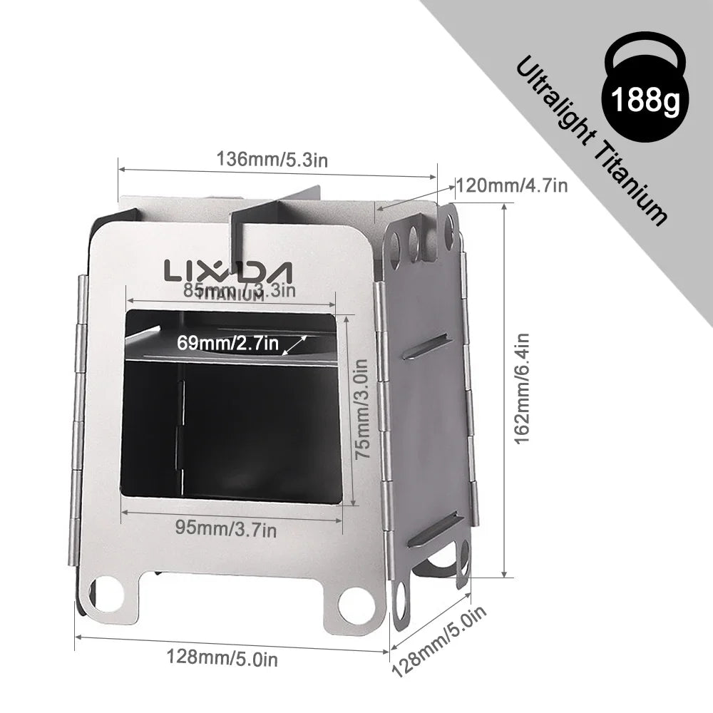 Lixada Outdoor furnace,Wood Stove Portable Stove Wood Stove Pocket Stove Pocket StoveTubbek Huiop Buzhi Picnic.