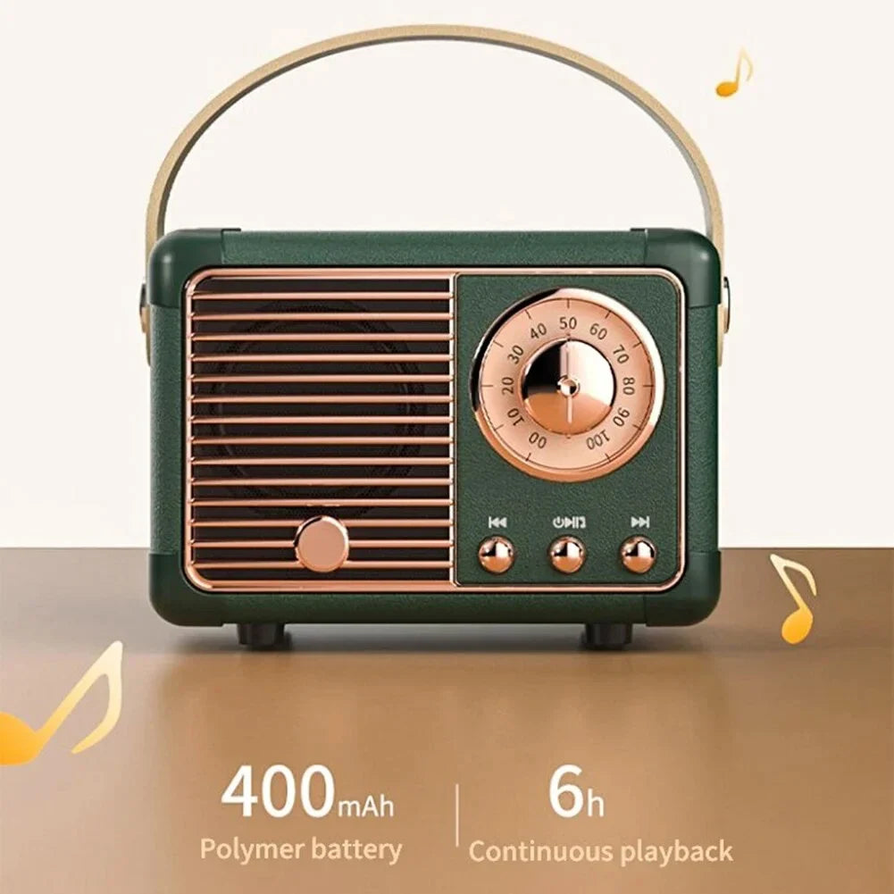 Outdoor Portable Mini Cute Creative Retro Radio High Quality Smart Speaker Wireless Card Subwoofer Music Box