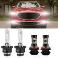 SKN D4S HID Headlight Bulbs for Mazda CX-5 2018 H11 H8 Led Fog Lights 4pcs