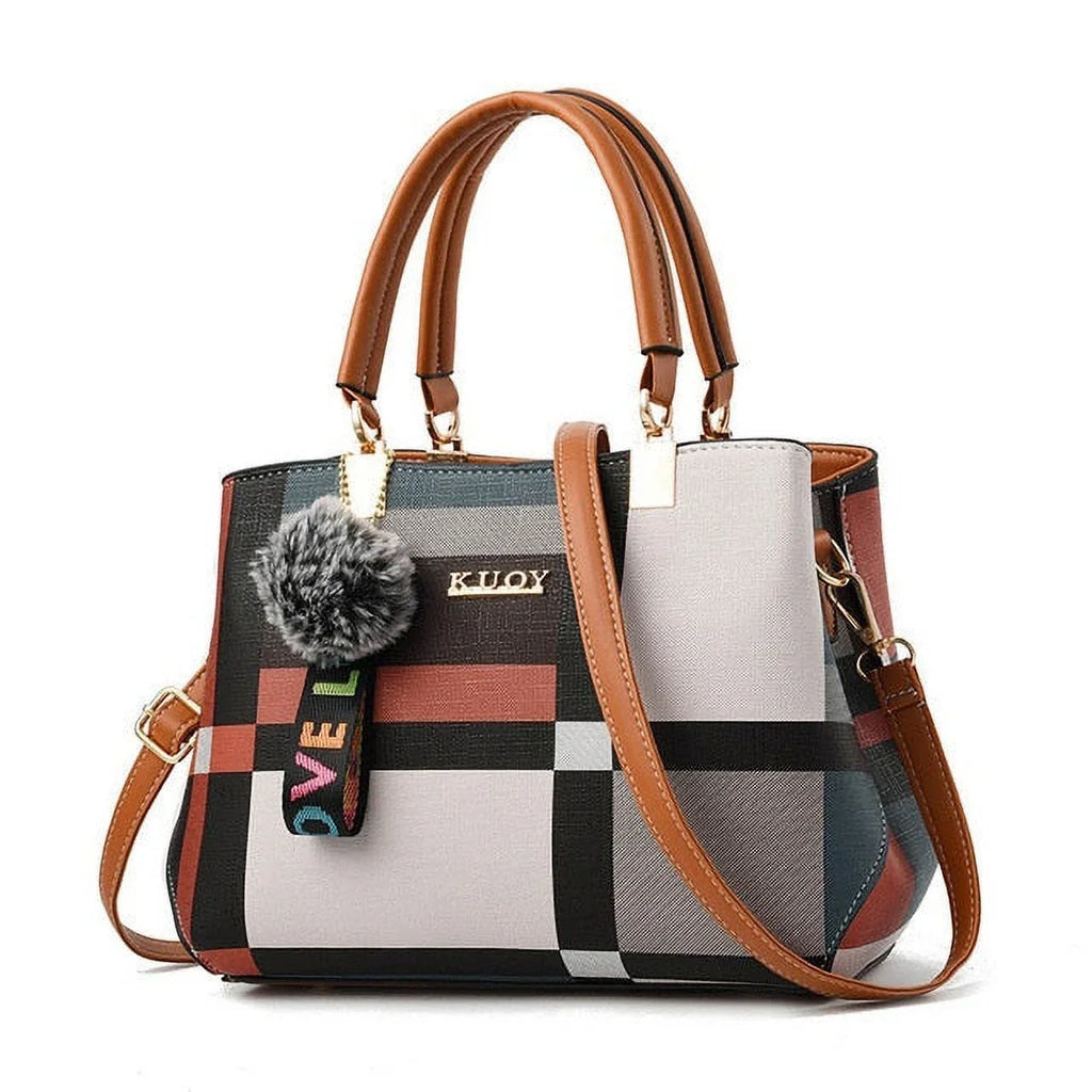 Women New Luxury Handbag  Stitching Wild Messenger Bags Designer Brand Plaid Shoulder Bag Ladies Totes
