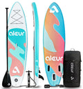 Aleur Explorer Inflatable Stand Up Paddle Board Package W Premium SUP Accessories & Backpack, Non-Slip Deck, Leash, Paddle and Hand Pump
