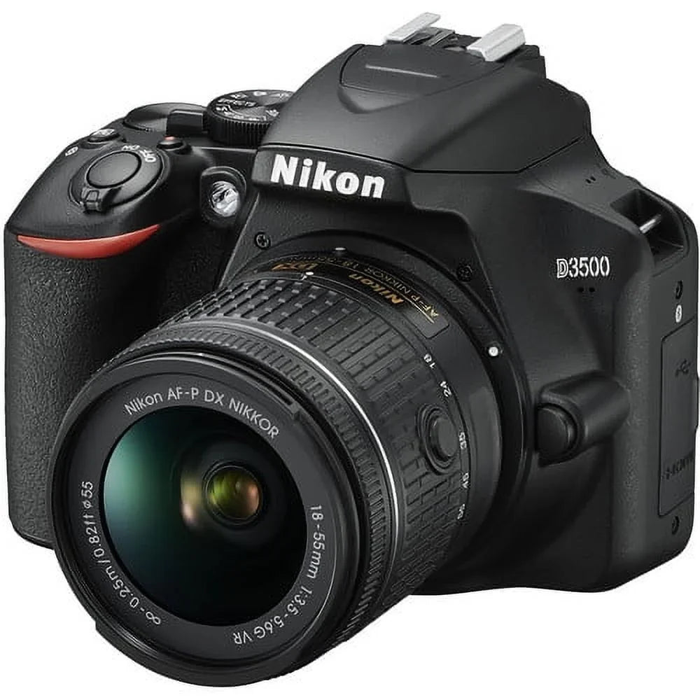 Nikon D3500 24.2MP DSLR Camera with 18-55mm VR Lens 1590 - 12PC Accessory Bundle