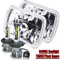 For 1986-1995 Jeep Wrangler YJ 1984-2001 Cherokee XJ 2x 5X7" 7x6" LED Headlights