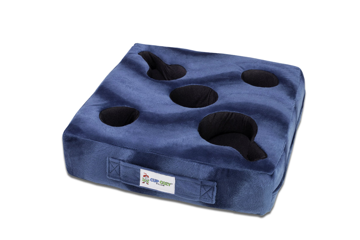 Cup Cozy Deluxe Pillow (Teal) As Seen on TV -The world's BEST cup holder! Keep your drinks close and prevent spills. Use it anywhere-Couch, floor, bed, man cave, car, RV, park, beach and more!