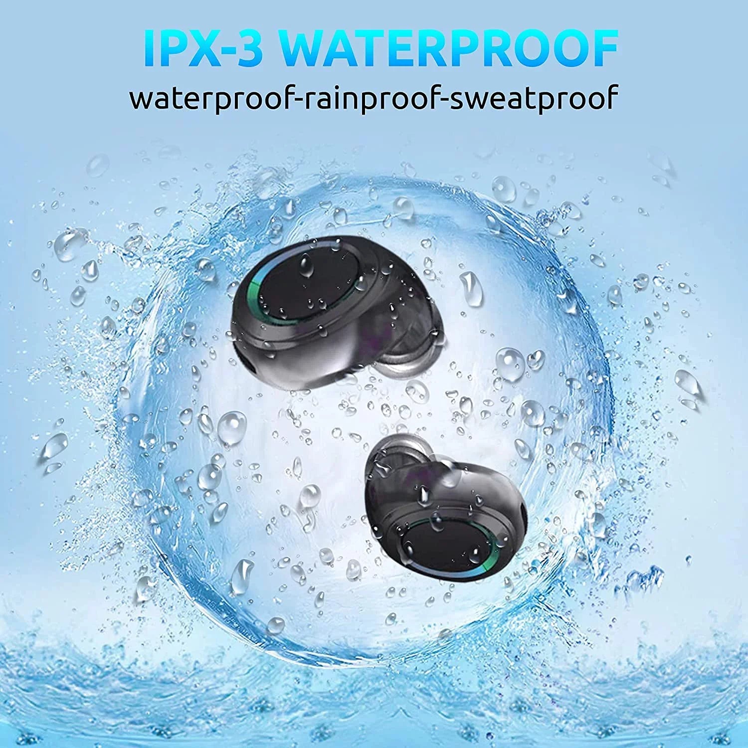 Wireless V5.1 PRO Earbuds Compatible with Samsung Galaxy Note 10/Plus/Lite/+/5G/Note10 IPX3 BlueTooth Touch Waterproof / Sweatproof / Noise Reduction with Mic (Black)