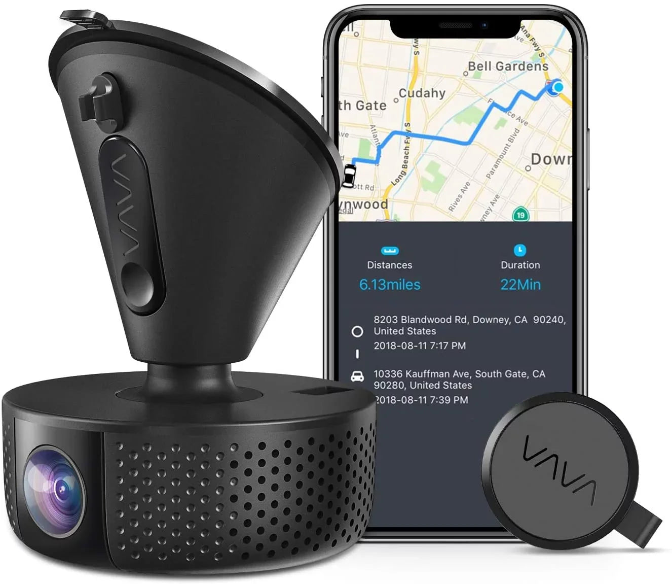 Dash Cam | VAVA 1920X1080P@60Fps | Wi-Fi Car Dash Camera | Sony Night Vision Sensor | Dashboard Camera Recorder with GPS | Parking Mode | G-Sensor | Support 128GB Max