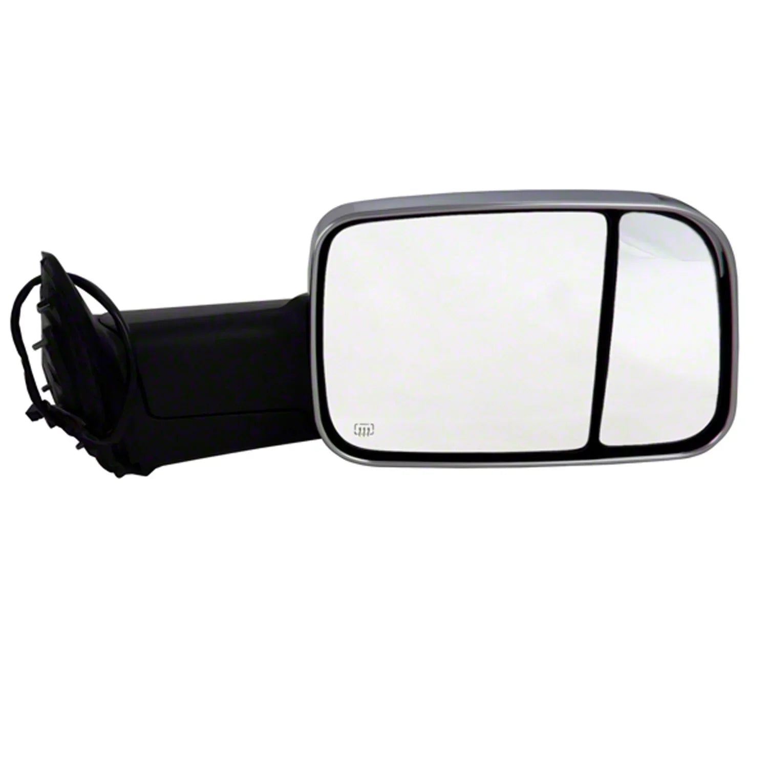 TOW MIRROR SET; POWER; WITH HEATED GLASS; WITH TURN SIGNAL; PUDDLE    LIGHT; CHROME; FLIP-UP STYLE; EXCLUDES 2009 MEGA CAB