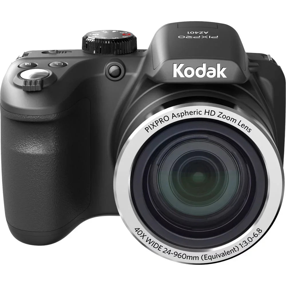 Kodak PIXPRO AZ401 Digital Camera (Black) + Spider Tripod + Case+ 1 Yr Warranty