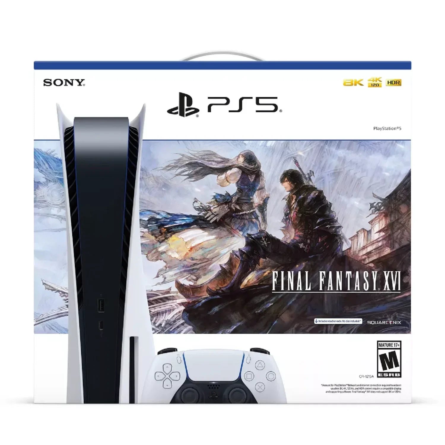 Restored Sony CFI-1115B PlayStation 5 Console Final Fantasy XVI Bundle (Refurbished)