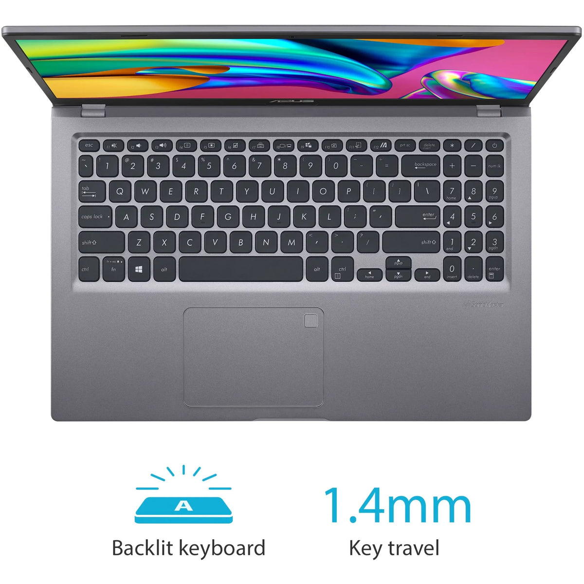 Asus VivoBook 15 F515, 15.6\" Full HD, Intel Core i5-1135G7, Intel Iris Xe Graphics, 8GB RAM, 512GB SSD, Slate Gray, Windows 10 Home, F515EA-DB55