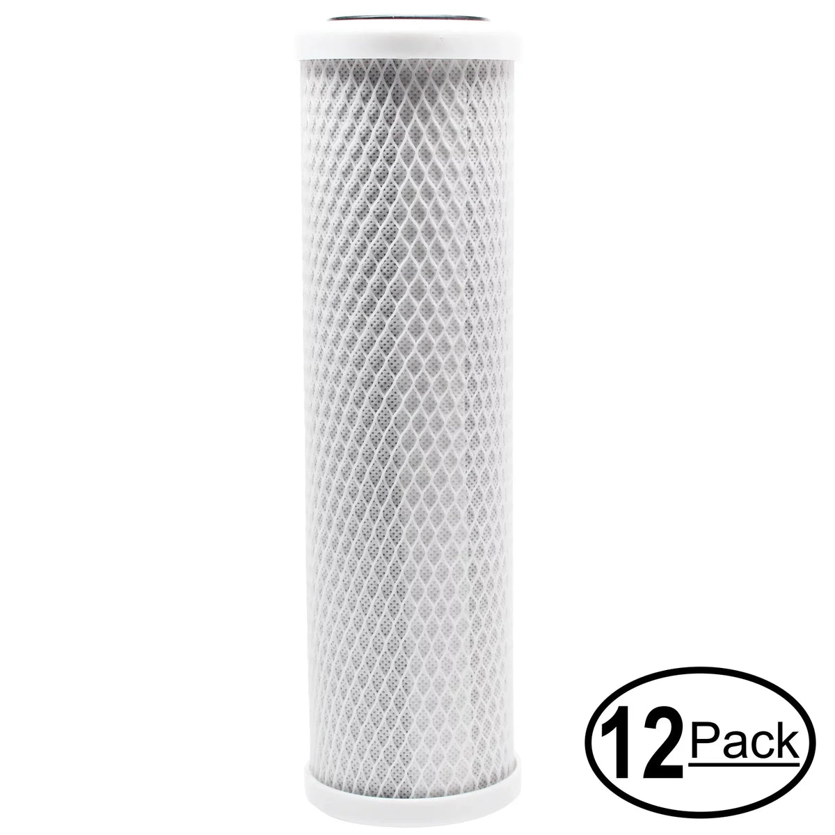 12-Pack Replacement for PurePro FS301 Activated Carbon Block Filter - Universal 10 inch Filter for PurePro Aquarium RO System - Denali Pure Brand