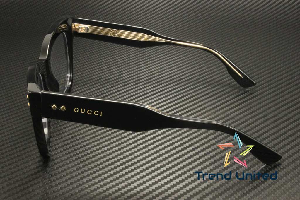 GUCCI GG1082O 001 Cat Eye Acetate Black Demo Lens 50 mm Women's Eyeglasses